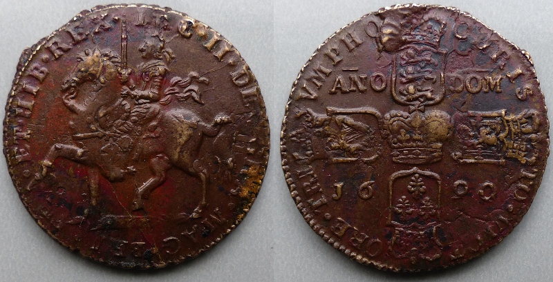 James II, Gunmoney crown 1690